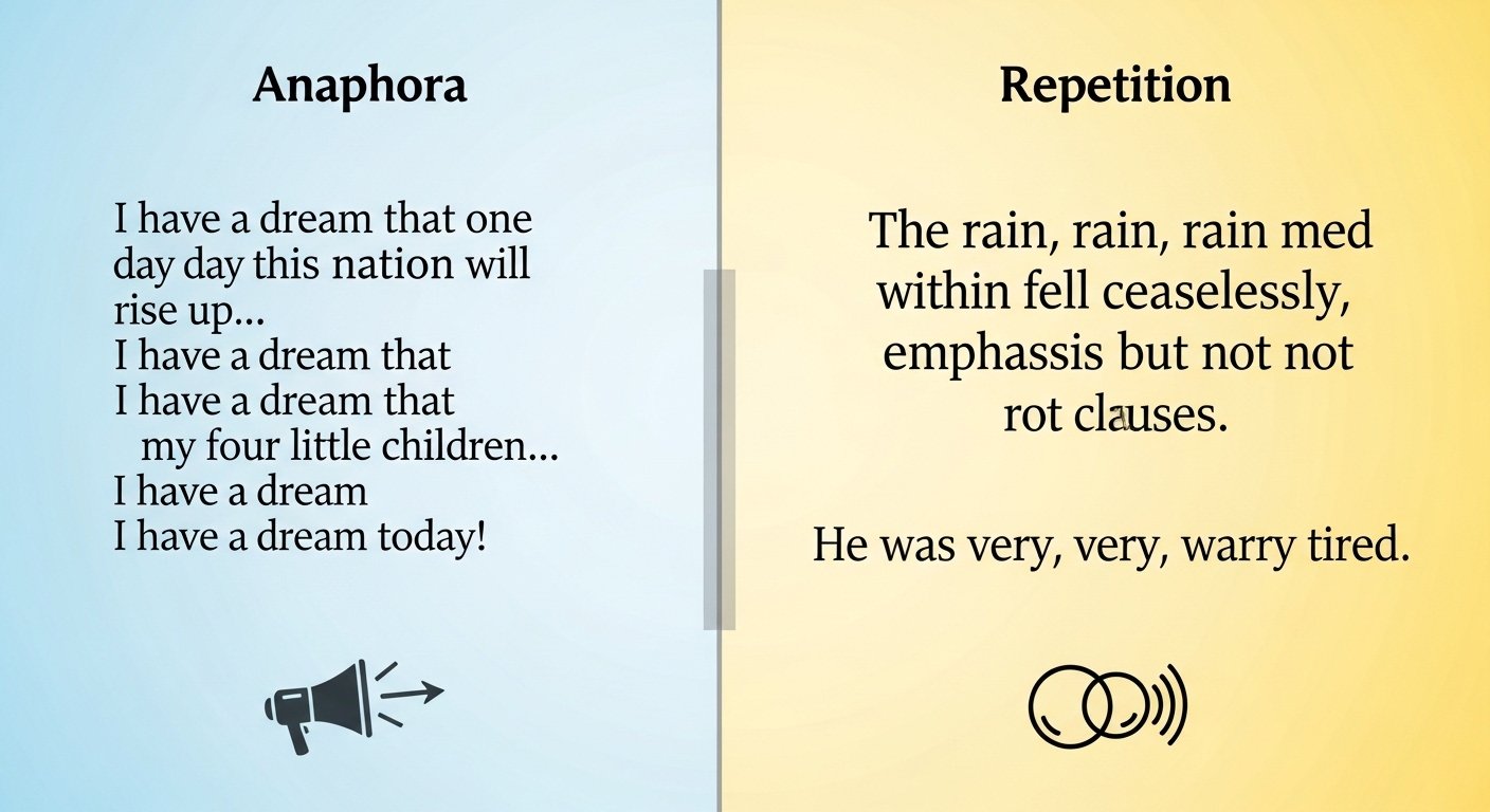 Difference Between Anaphora and Repetition