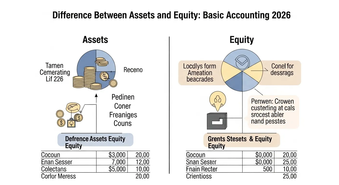difference between assets and equity