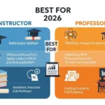 difference between instructor and professor