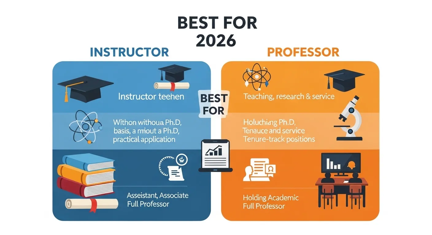 difference between instructor and professor