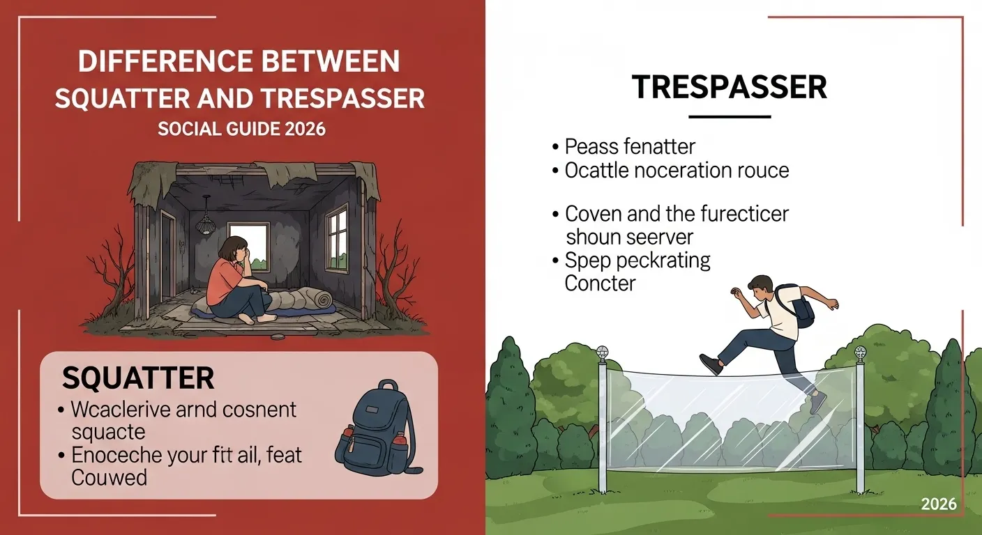 Difference Between Squatter and Trespasser
