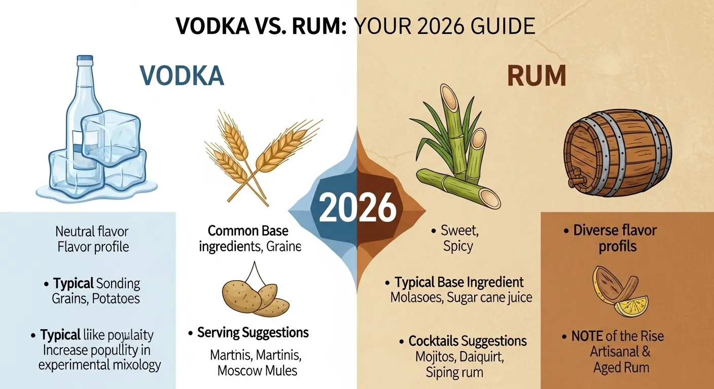 difference between vodka and rum