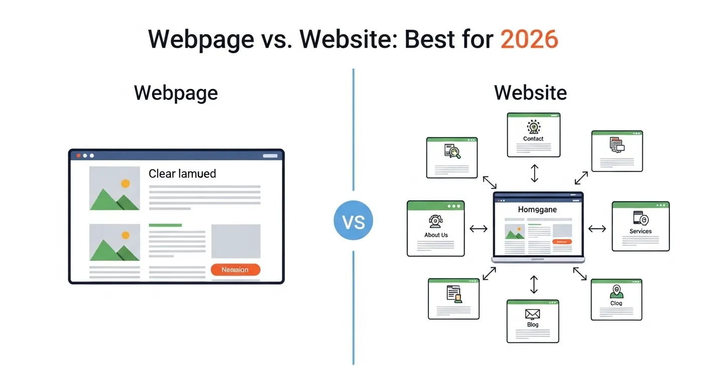 difference between webpage and website