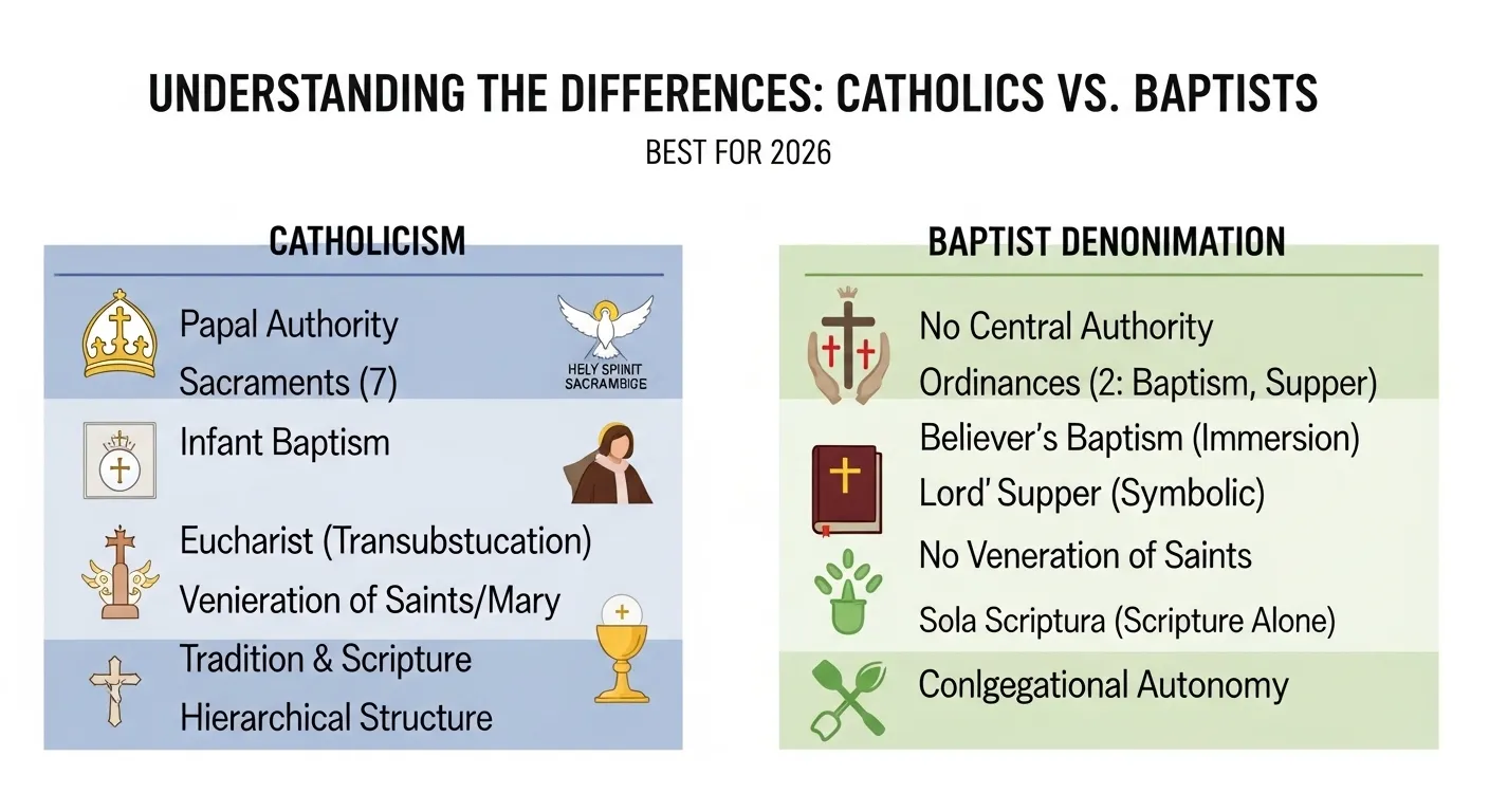 difference between Catholics and Baptists