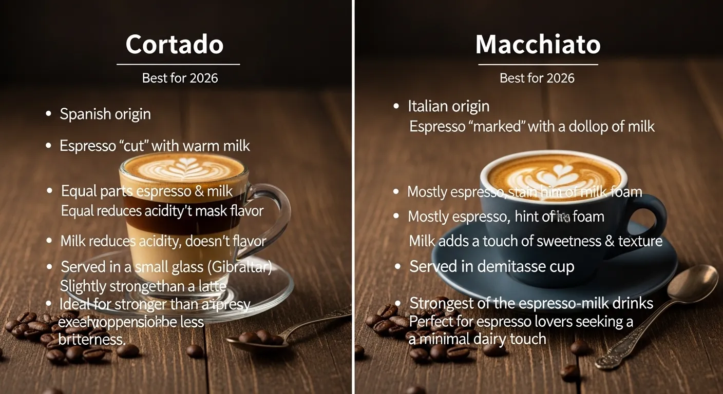 difference between cortado and macchiato