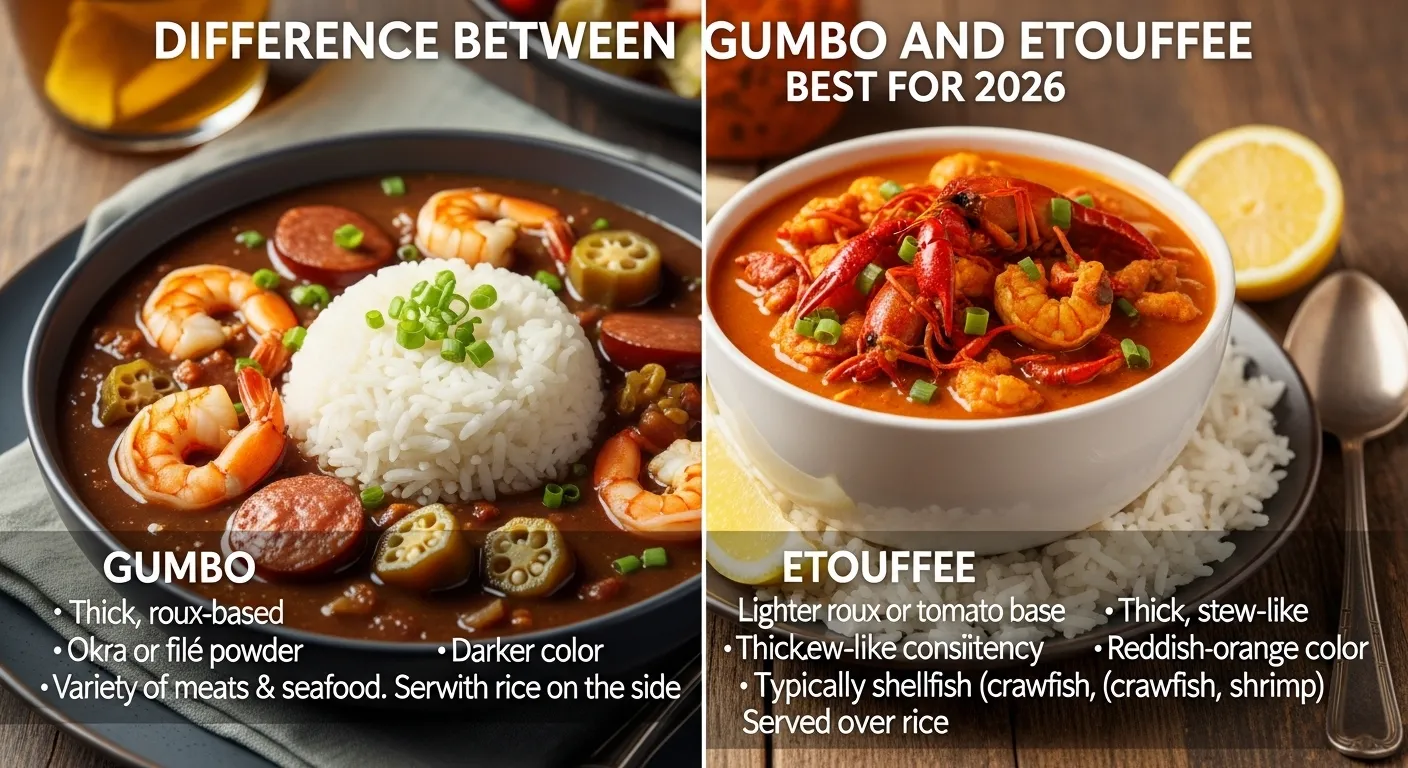 difference between gumbo and etouffee