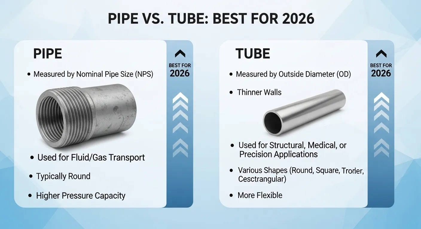 difference between pipe and tube