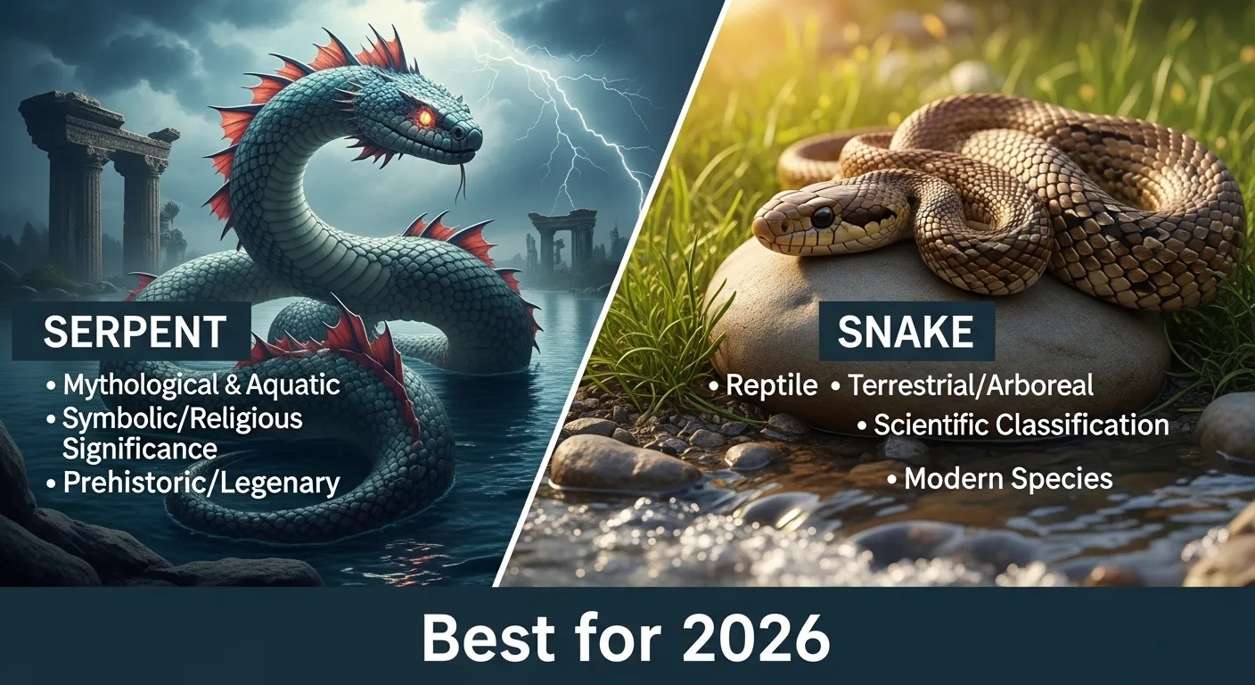 difference between serpent and snake