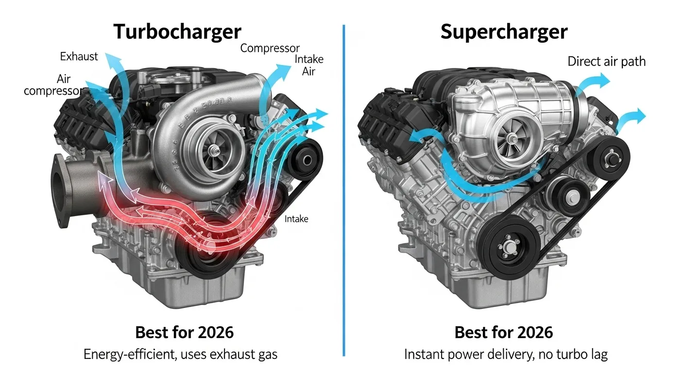 difference between turbocharger and supercharger