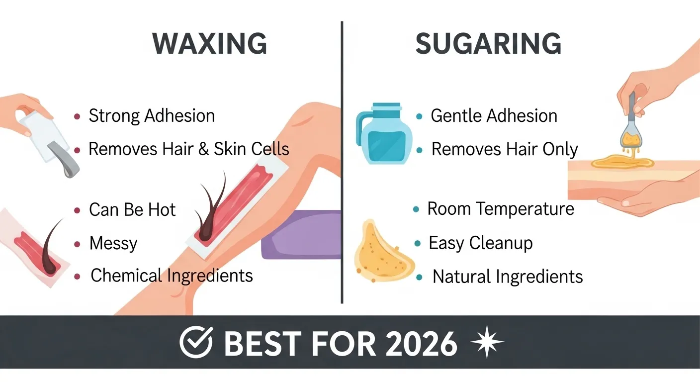 difference between waxing and sugaring