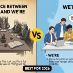 difference between were and we’re