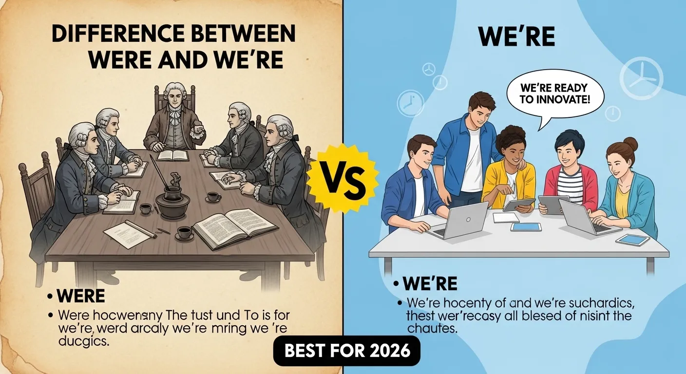 difference between were and we’re