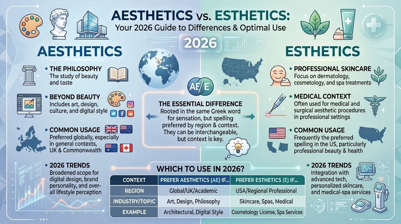 difference between aesthetics and esthetics
