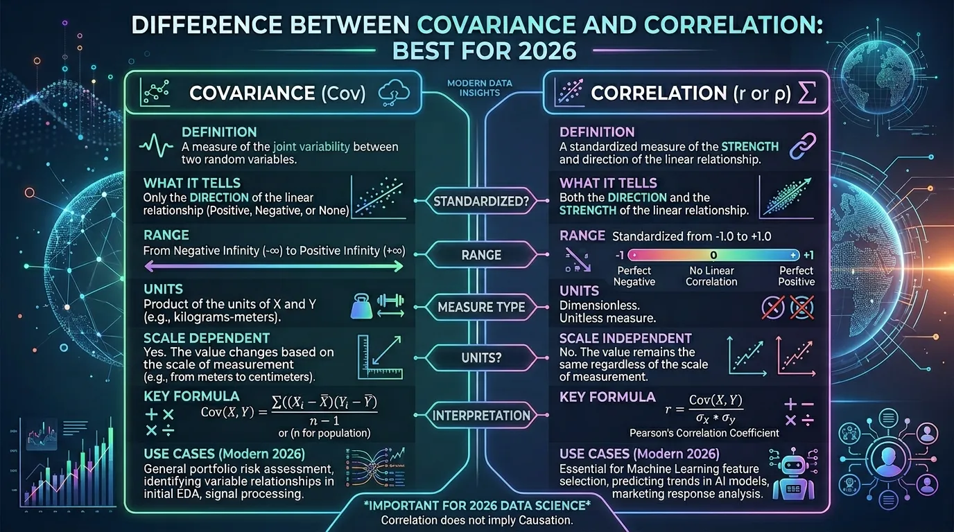 difference between covariance and correlation