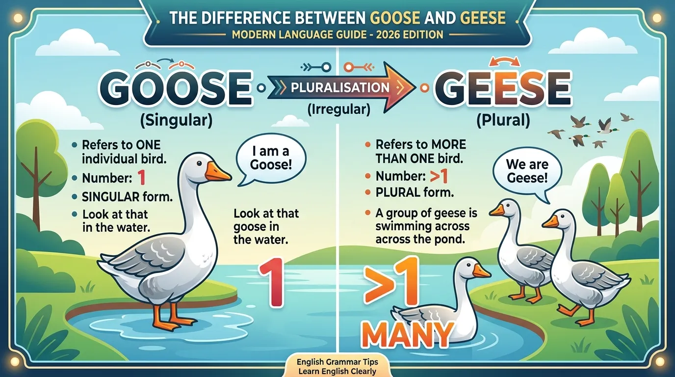 difference between goose and geese