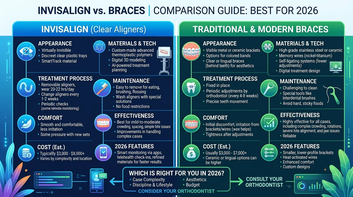 Difference Between Invisalign and Braces