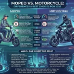 difference between moped and motorcycle