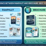 difference between pamphlet and brochure