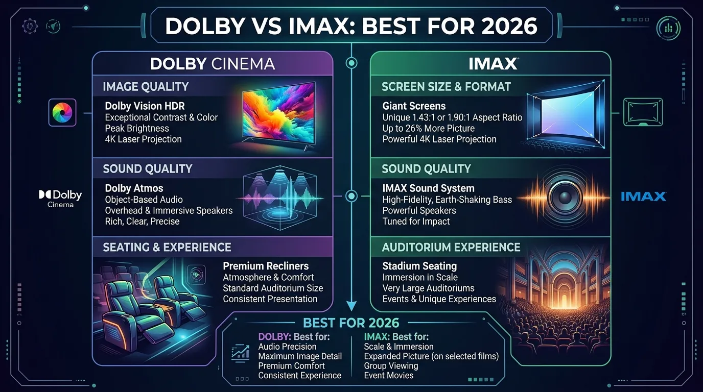 Difference Between Dolby and IMAX