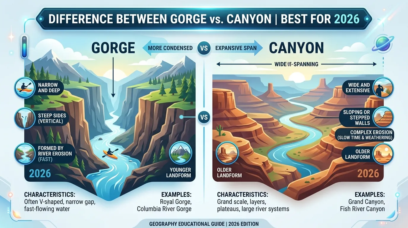 difference between gorge and canyon