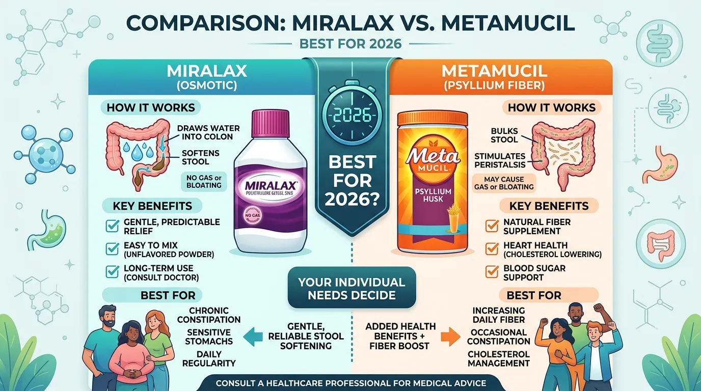 Difference Between Miralax and Metamucil