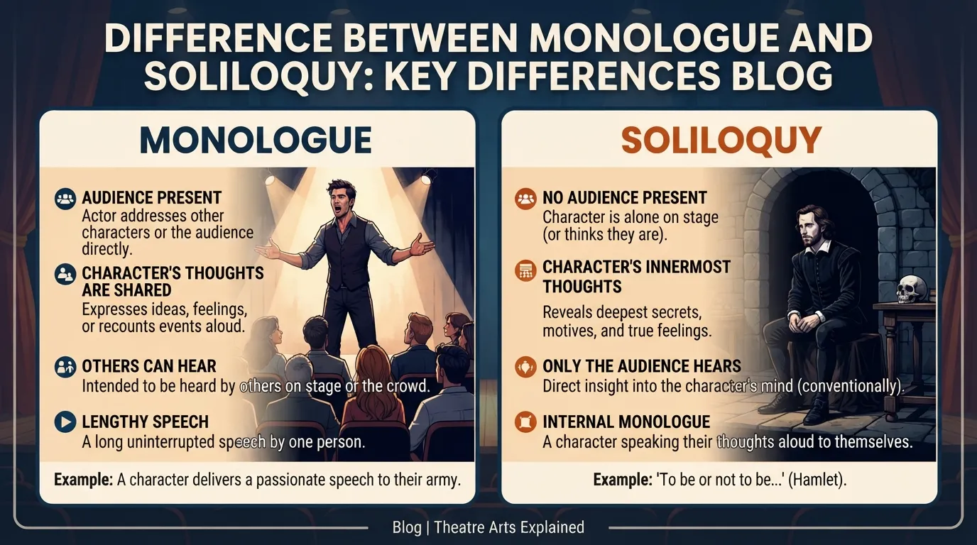 Difference Between Monologue and Soliloquy