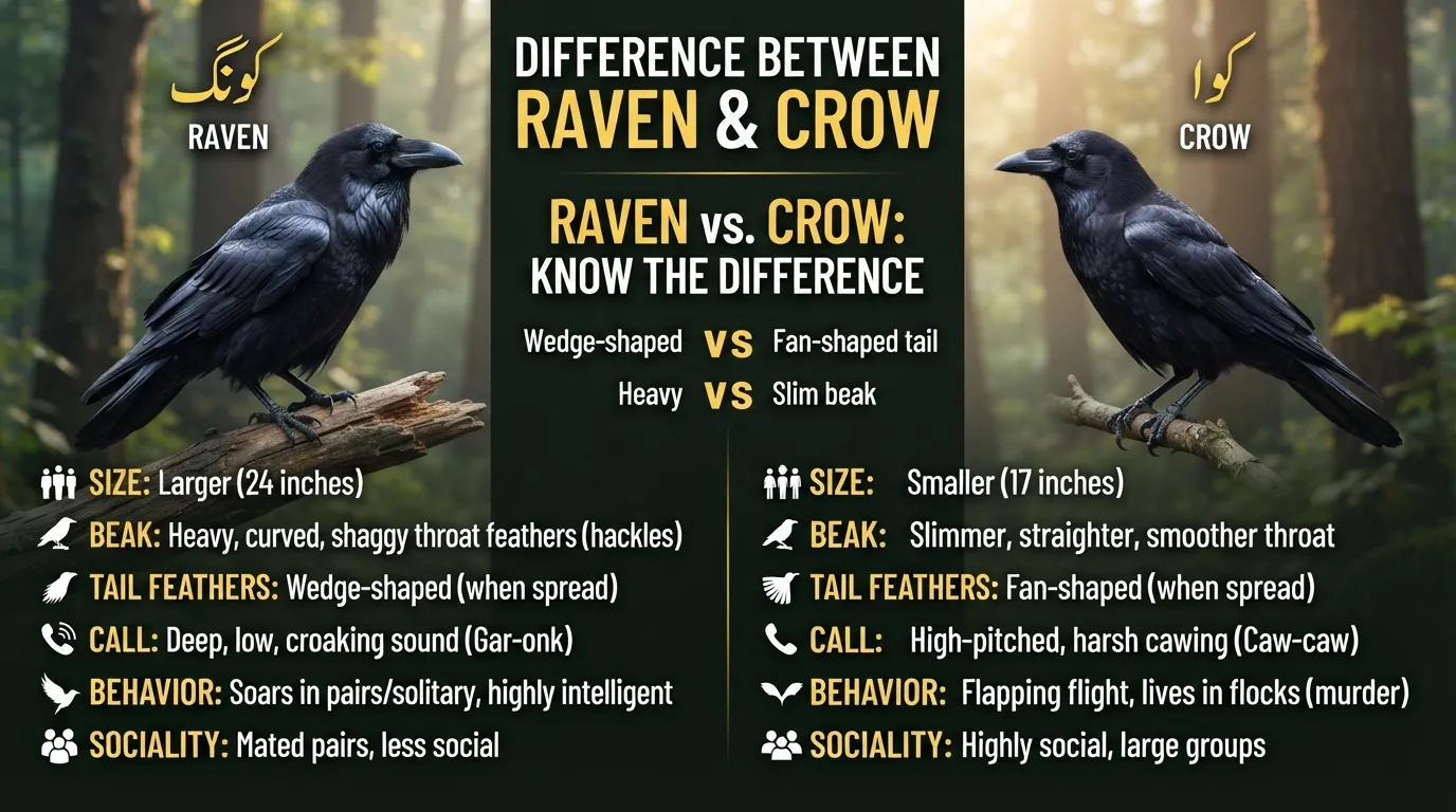 Difference Between Raven and Crow