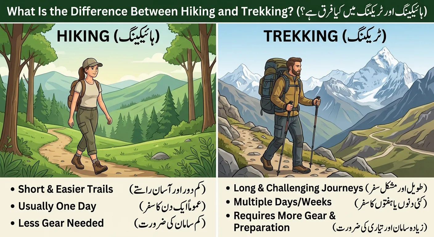 Difference Between Hiking and Trekking