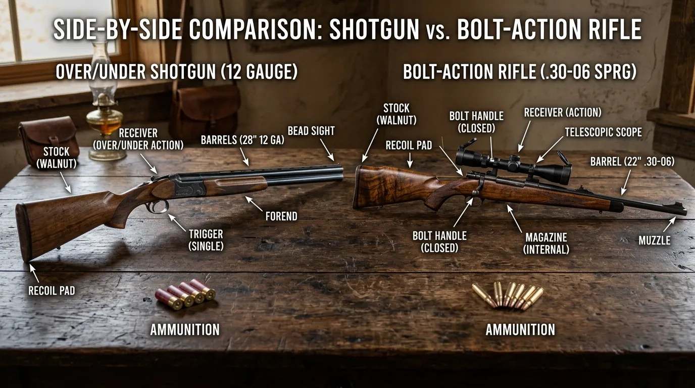 difference between shotgun and rifle