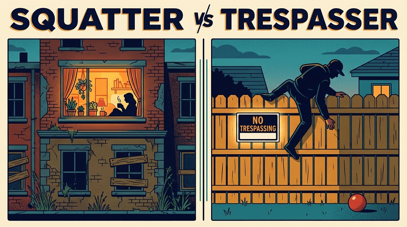Difference Between Squatting and Trespassing